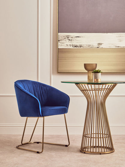 Lisbon Midnight Velvet Dining Chair