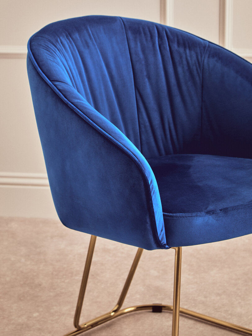 Lisbon Midnight Velvet Dining Chair