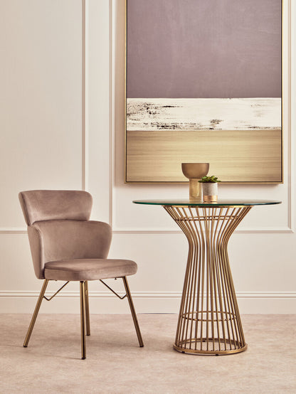 Lisbon Mink Velvet Chair