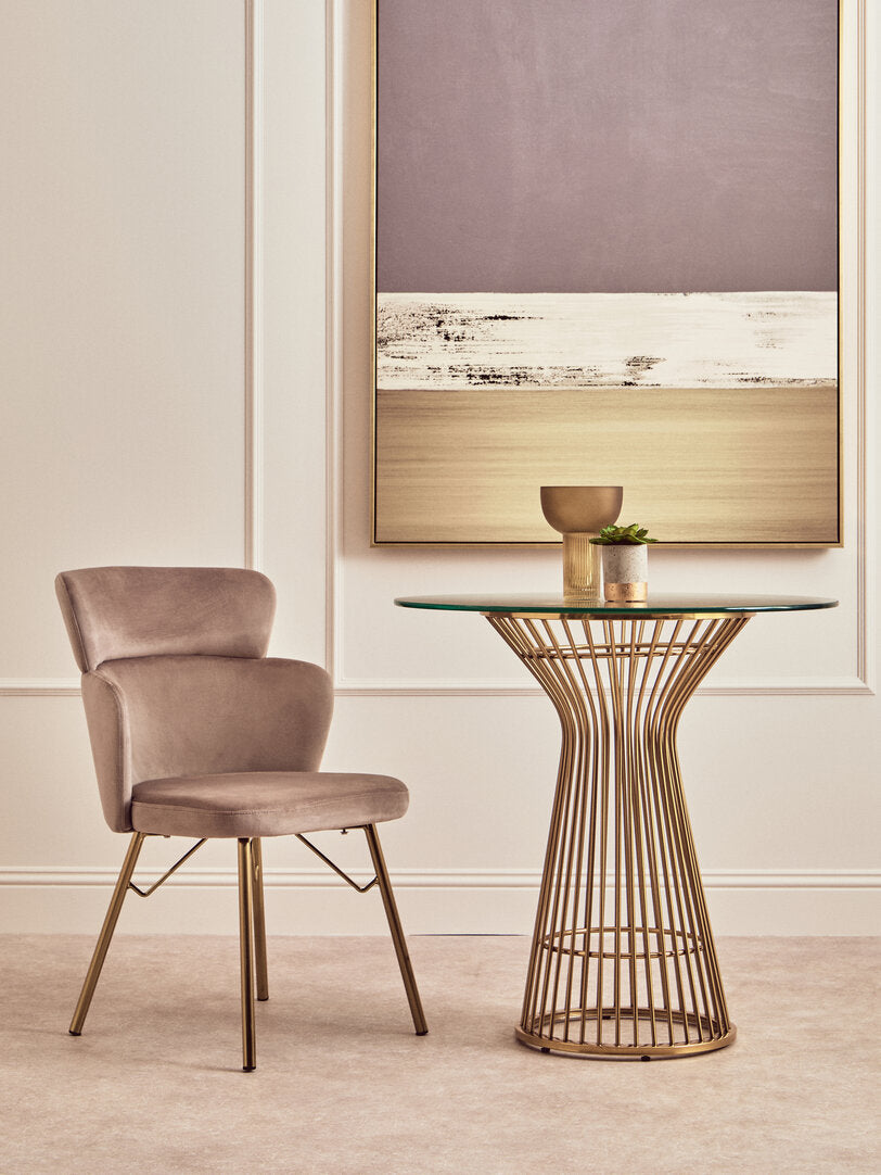 Lisbon Mink Velvet Chair