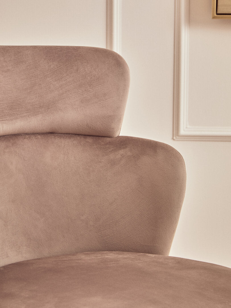 Lisbon Mink Velvet Chair