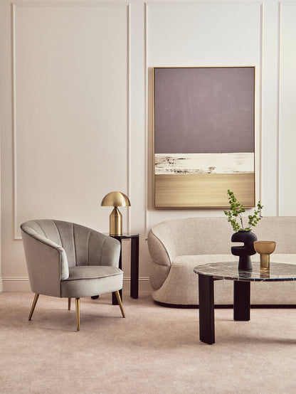 Durham Grey Velvet Chair