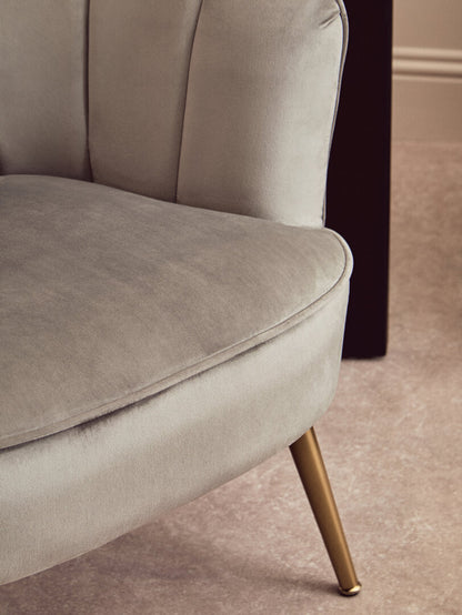 Durham Grey Velvet Chair