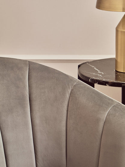 Durham Grey Velvet Chair