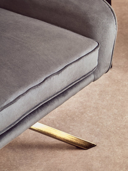 Vienna Grey Velvet Chair