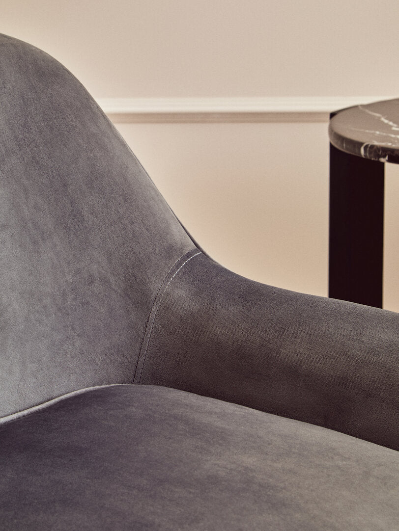 Vienna Grey Velvet Chair