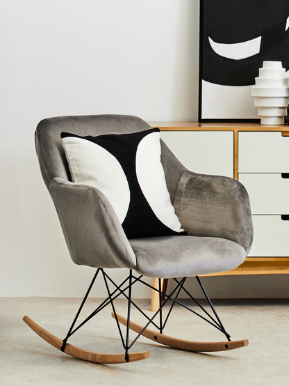 Richmond Small Grey Velvet Rocking Chair