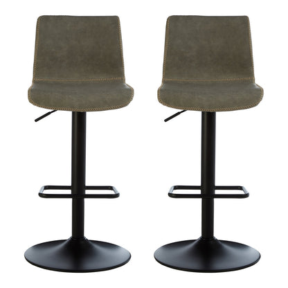 Devon Set Of Two High Back Ash Bar Stools