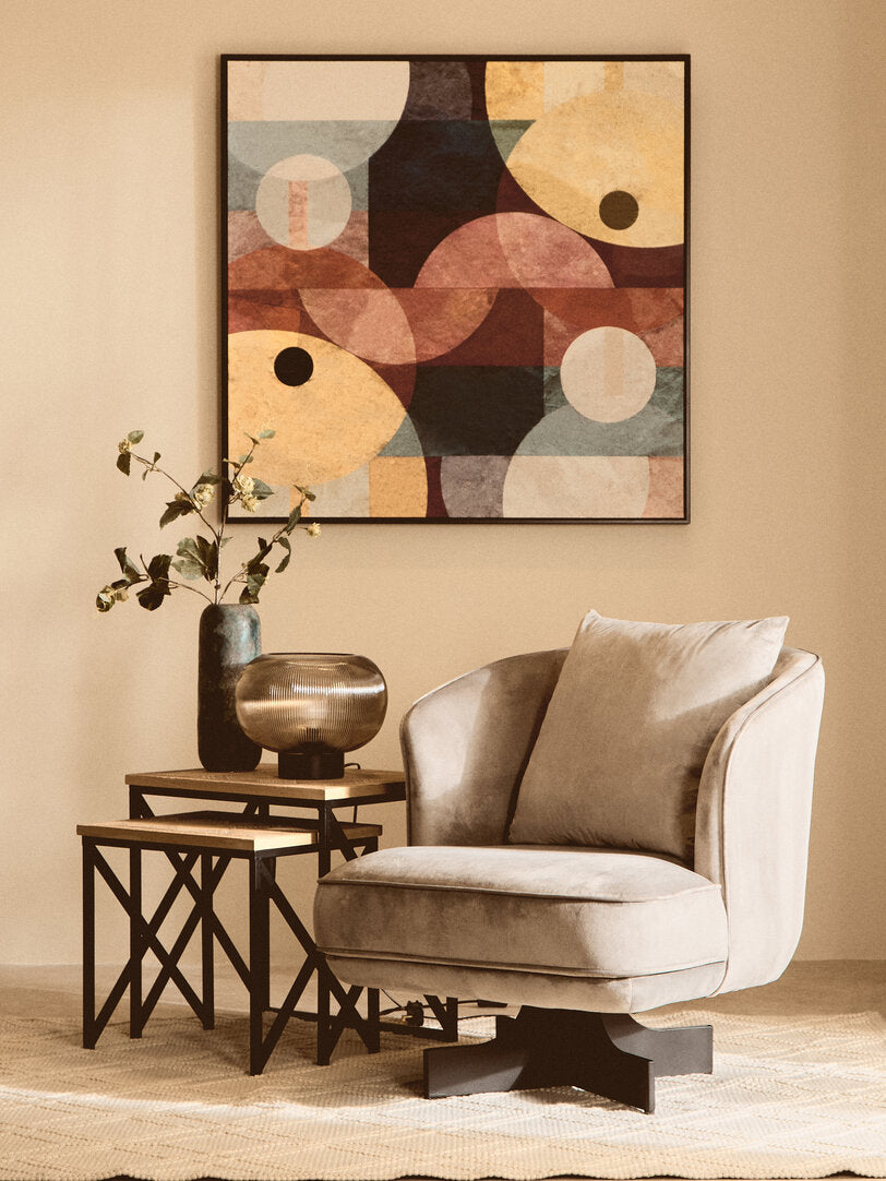 Harrogate Grey Velvet Swivel Chair