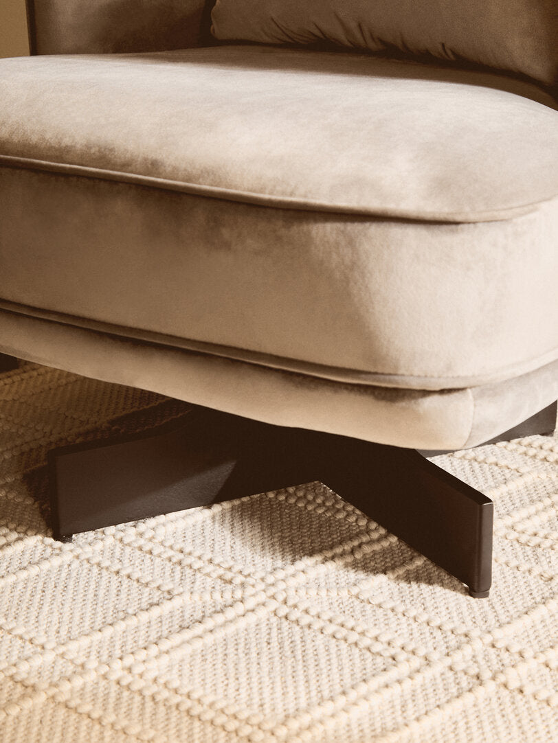 Harrogate Grey Velvet Swivel Chair