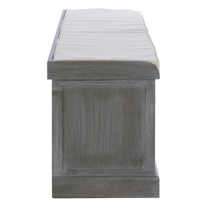 Savoy Grey Three Drawer Storage Bench with Cushion