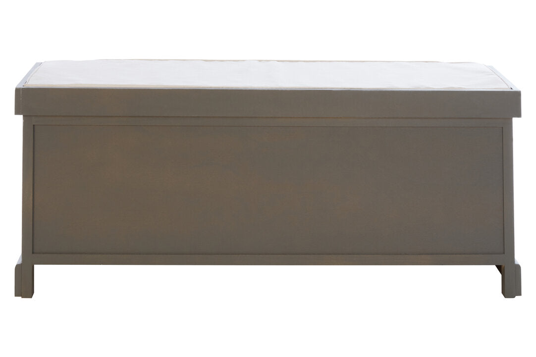 Savoy Grey Three Drawer Storage Bench with Cushion