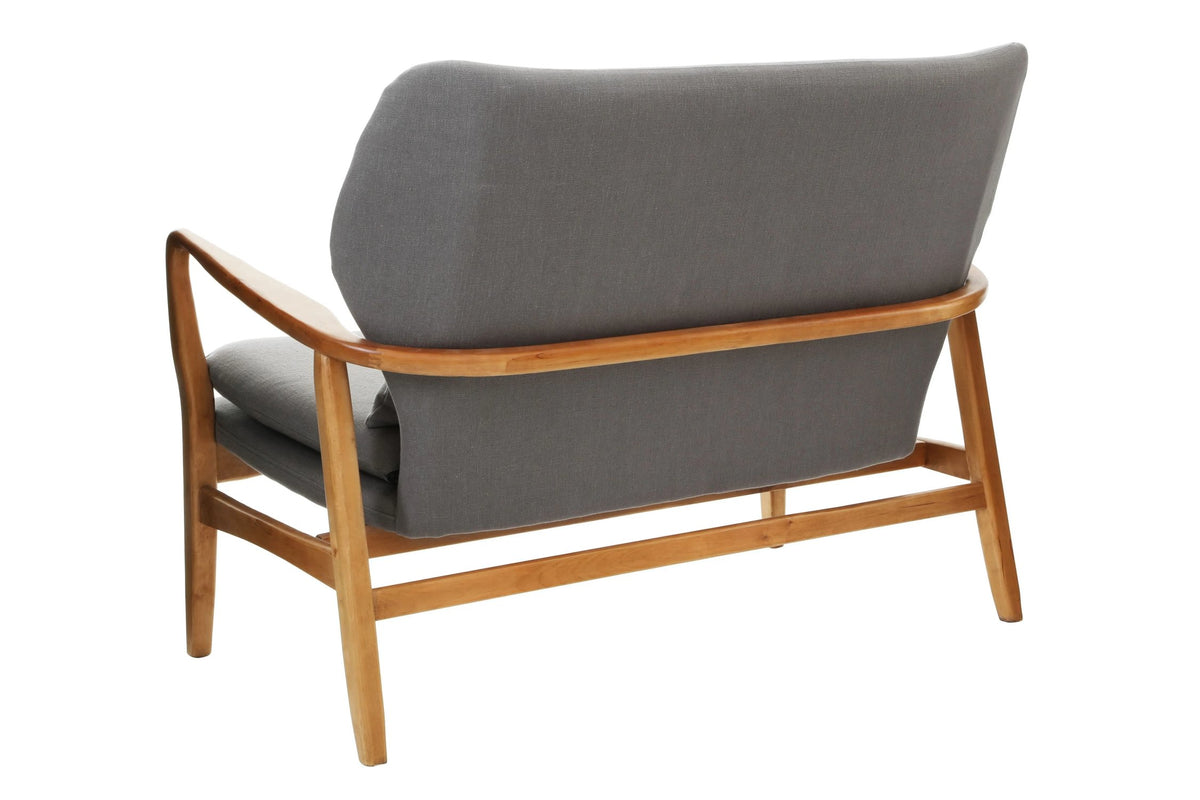 Richmond 2 Seat Grey Sofa with Birchwood Frame
