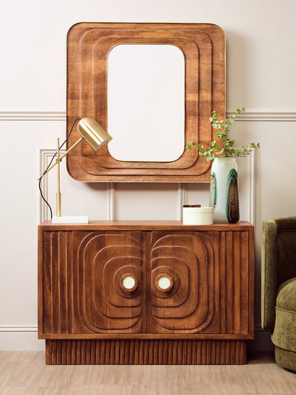 Brooklyn Two Door Mango Wood Carved Sideboard