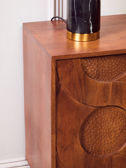 Soho Four Door Mango Wood Hammered Sideboard