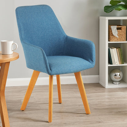 Richmond Blue Dining Chair with Angular Legs