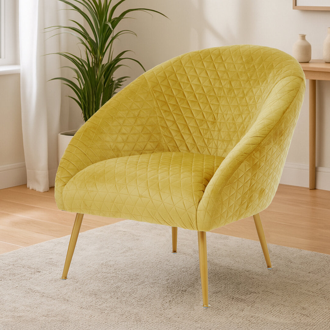 Lincoln Gold Velvet Occasional Chair