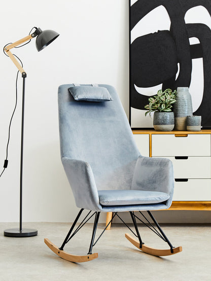 Richmond Blue Velvet Rocking Chair