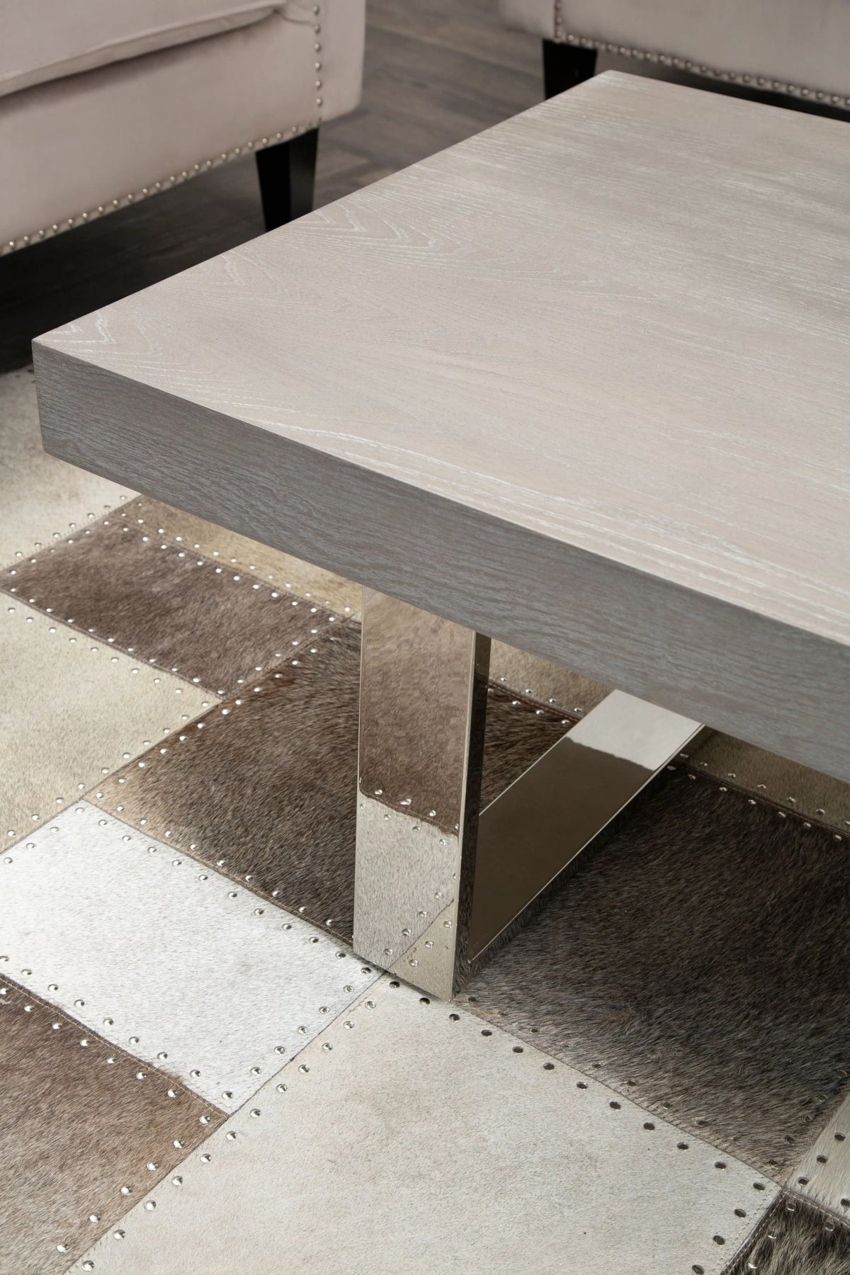 Porto Elm Wood Coffee Table #colour_grey