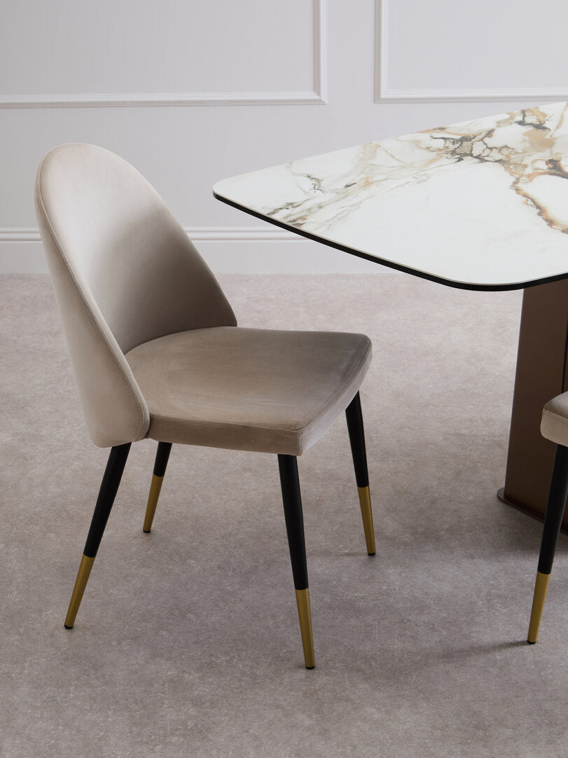 Aurora White Ceramic Marble Effect Rectangular Dining Table