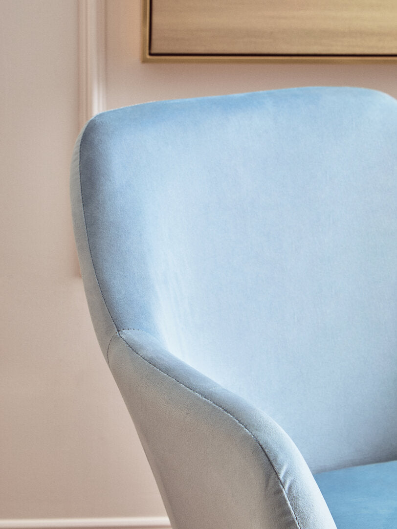 Richmond Small Blue Velvet Rocking Chair