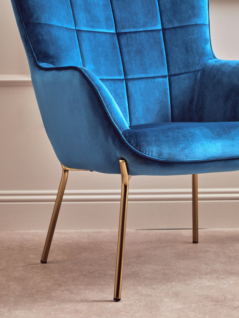Richmond Blue Velvet Chair