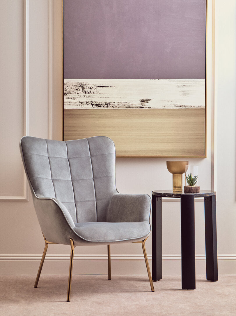 Richmond Grey Velvet Chair
