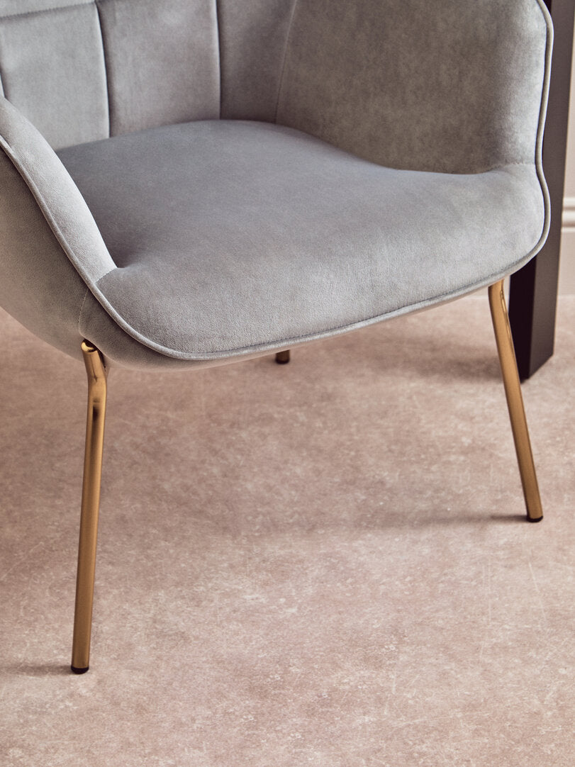 Richmond Grey Velvet Chair