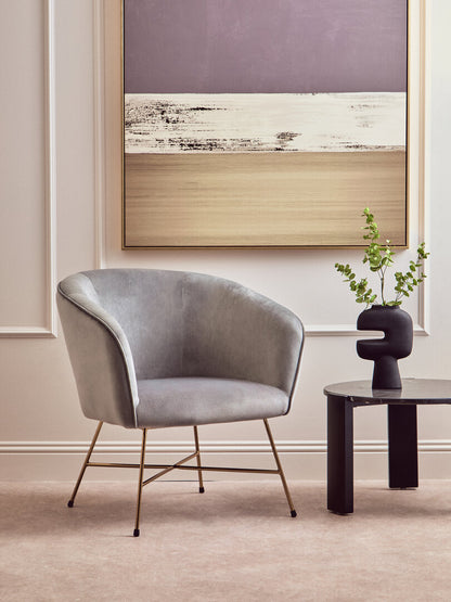 Richmond Grey Chair With Metal Frame