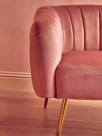 Savoy Pink Velvet Chair