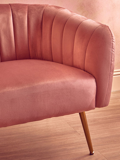 Savoy Pink Velvet Chair