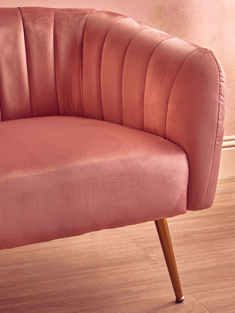 Savoy Pink Velvet Chair