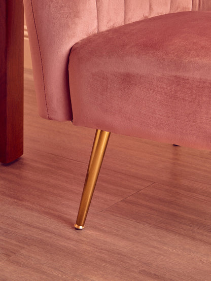 Savoy Pink Velvet Chair