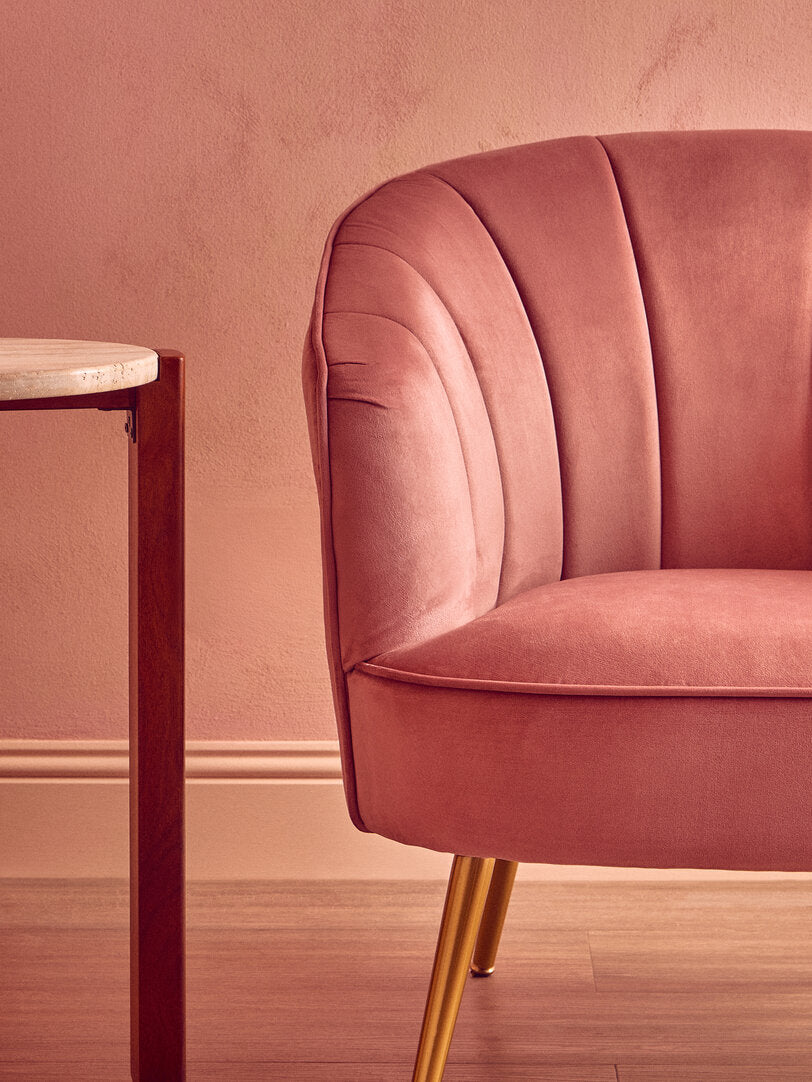 Durham Pink Velvet Chair