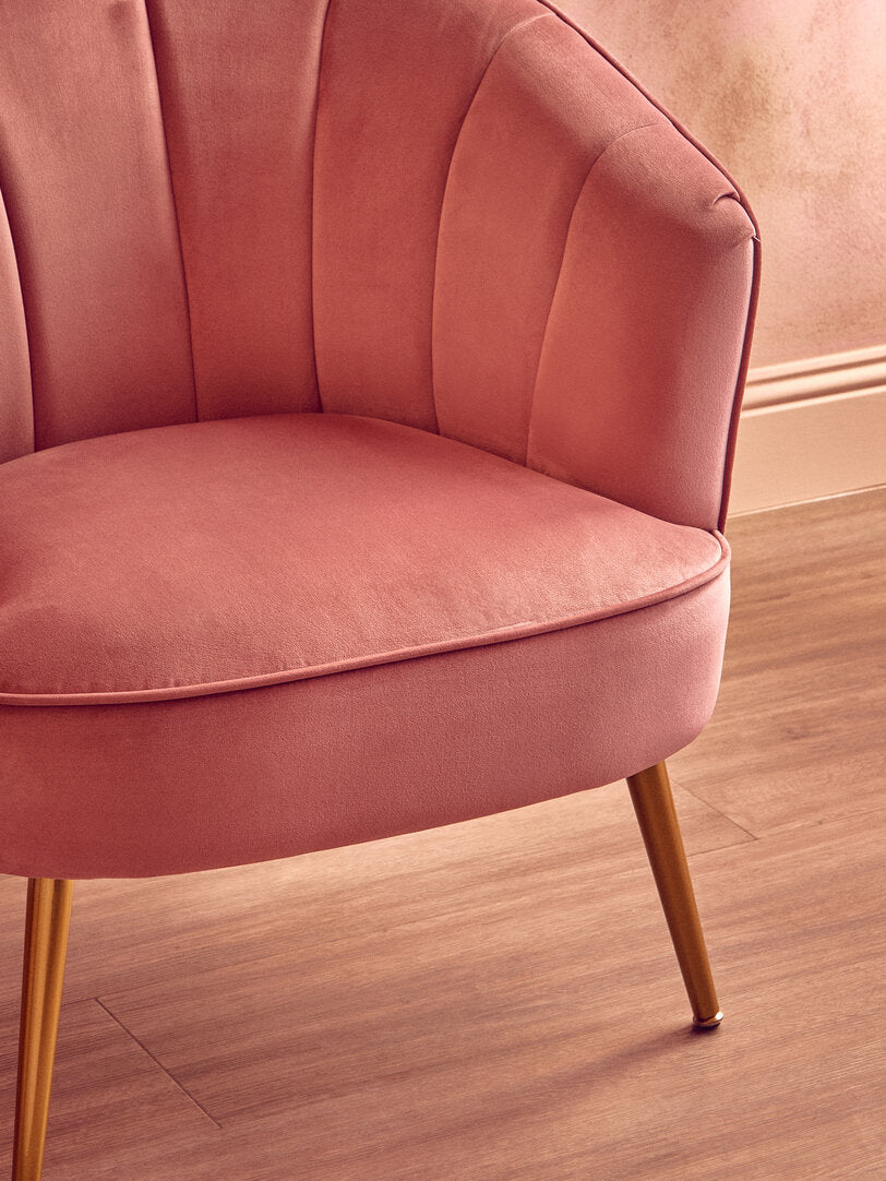 Durham Pink Velvet Chair