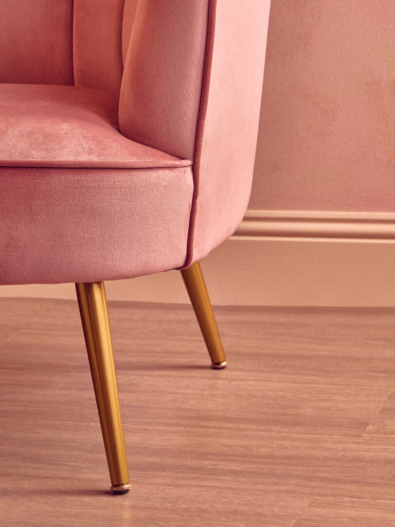 Durham Pink Velvet Chair