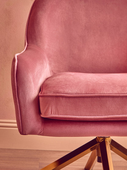 Vienna Pink Velvet Chair
