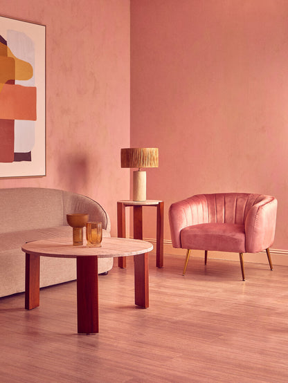 Savoy Pink Velvet Chair