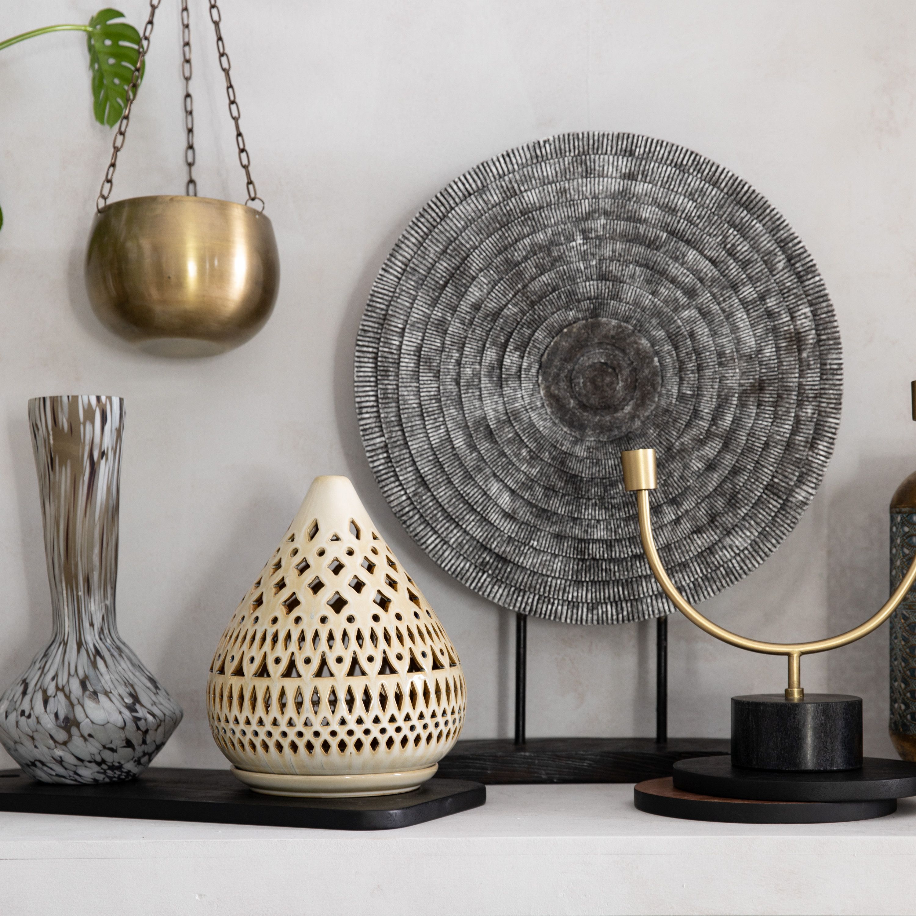 Aditya Vase Mottled Brown
