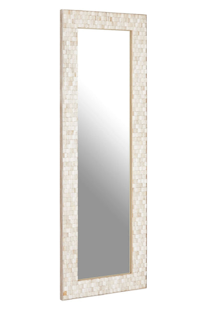 Rosedale White Wash Mosaic Full Length Wall Mirror