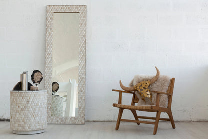 Rosedale White Wash Mosaic Full Length Wall Mirror