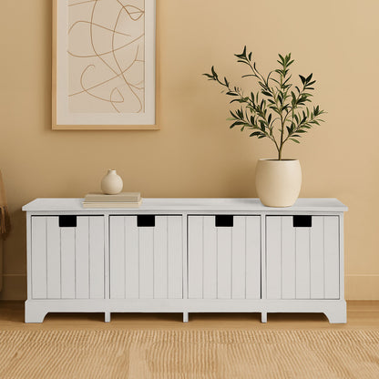 Belgravia England White Drawer Bench