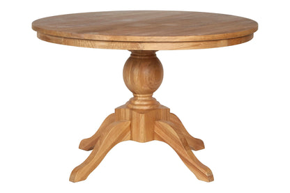 Cannes Natural Oak Wood Round Dining Table
