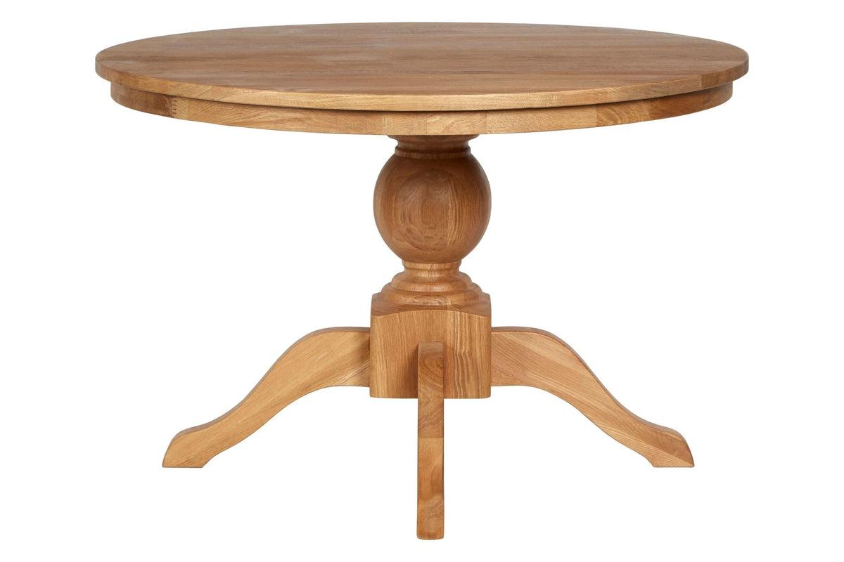 Cannes Natural Oak Wood Round Dining Table