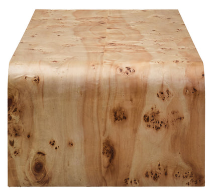 Stirling Burl Wood Design Curved Coffee Table