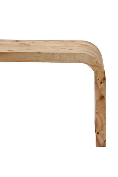 Stirling Burl Wood Design Curved Coffee Table