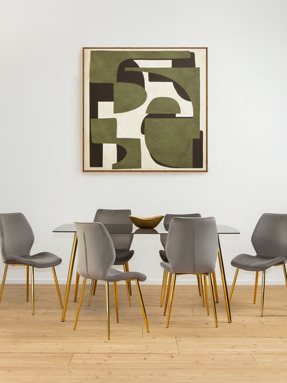 Laguna Smoked Glass Dining Table with 6 Chairs Set