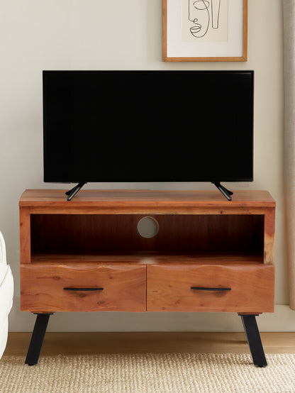 Florence Two Drawer Acacia Media Unit