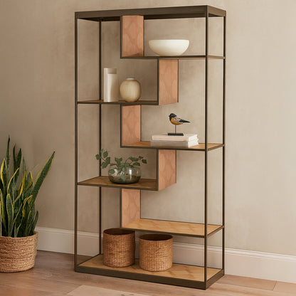 Durham Brushed Brass Multi Tier Shelving Unit