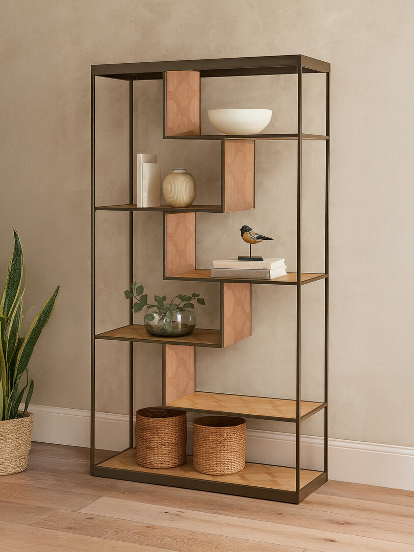 Durham Brushed Brass Multi Tier Shelving Unit